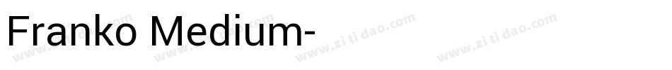 Franko Medium字体转换